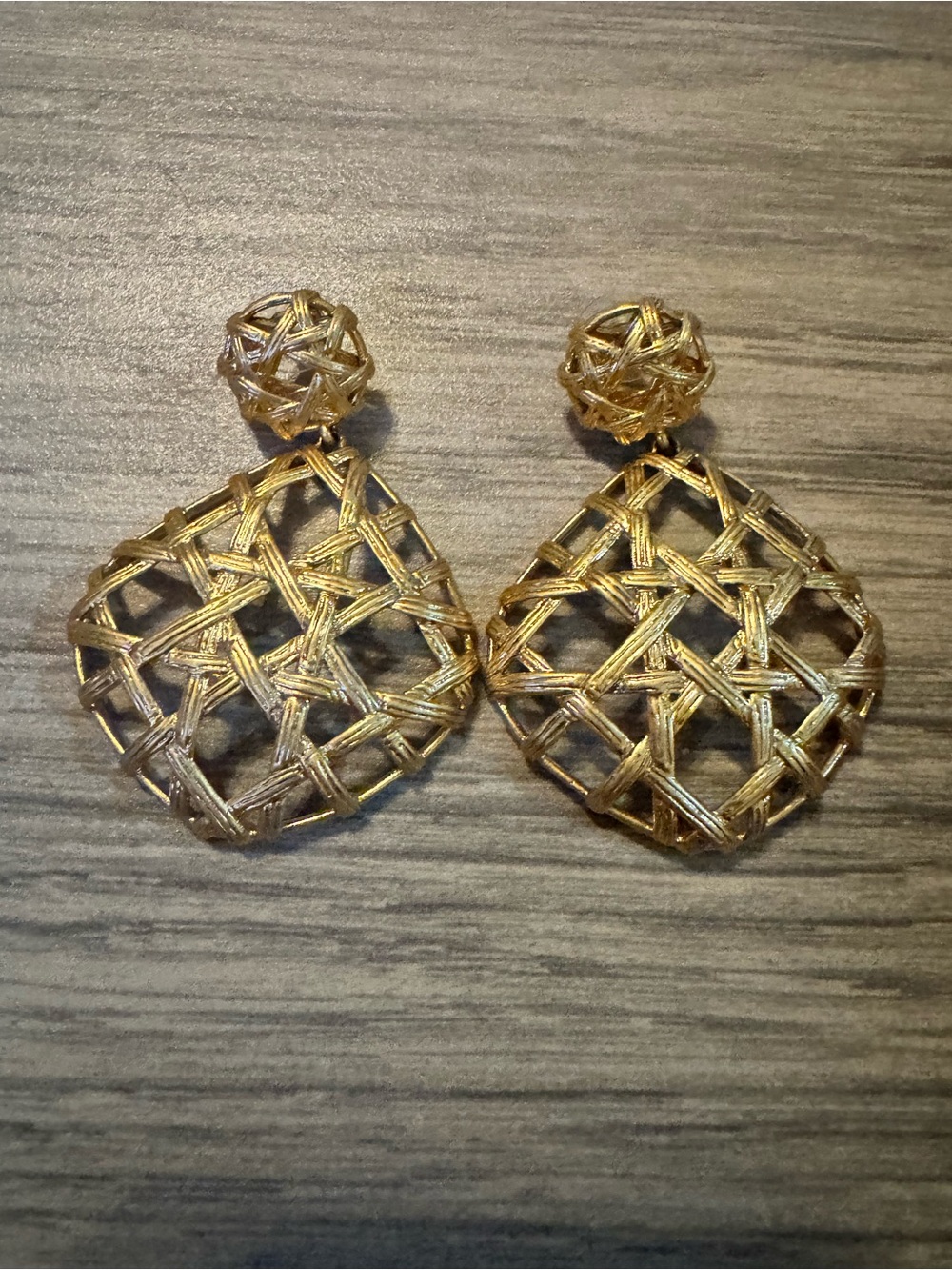 Kendra Scott Gold Woven Lattice Drop Earrings